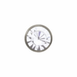 Серьги, Вставка - прозрачная, завальцованная, 3 мм титан 7513-0204