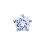 Серьги, циркон 4 мм 7522-0100