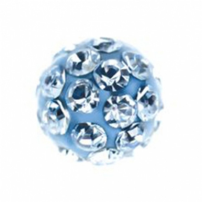 Серьги, Шар-диско 4,5 мм голубой 7522-0303