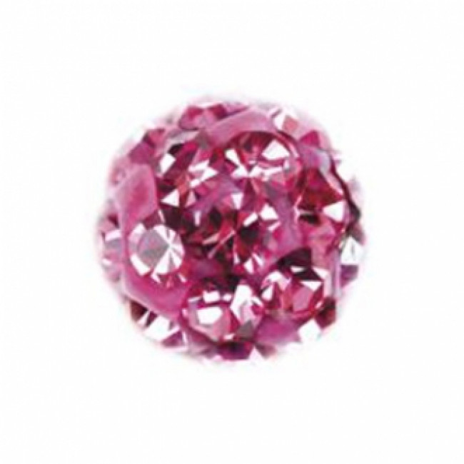 Серьги, Шар-диско 4,5 мм розовый 7522-0310
