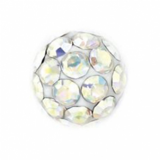 Серьги, Шар-диско 4,5 мм радужный 7522-0315