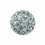 Серьги, диск 7 мм с прозрачными вставками 7523-3704