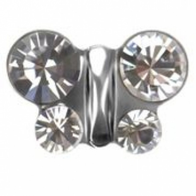 Серьги, бабочка прозрачная 7524-2004