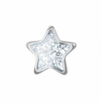 Серьги, звёздочка с серебристыми блестками 7524-3544
