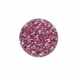 Серьги, Диск 7 мм с розовыми вставками 7524-3710