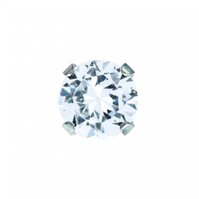 Серьги, циркон 6 мм 7552-0100