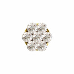 Серьги, лепестки, укороченный штифт 8,9 мм 7581-6004