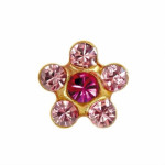 Серьги, лепестки, укороченный штифт 7581-6023